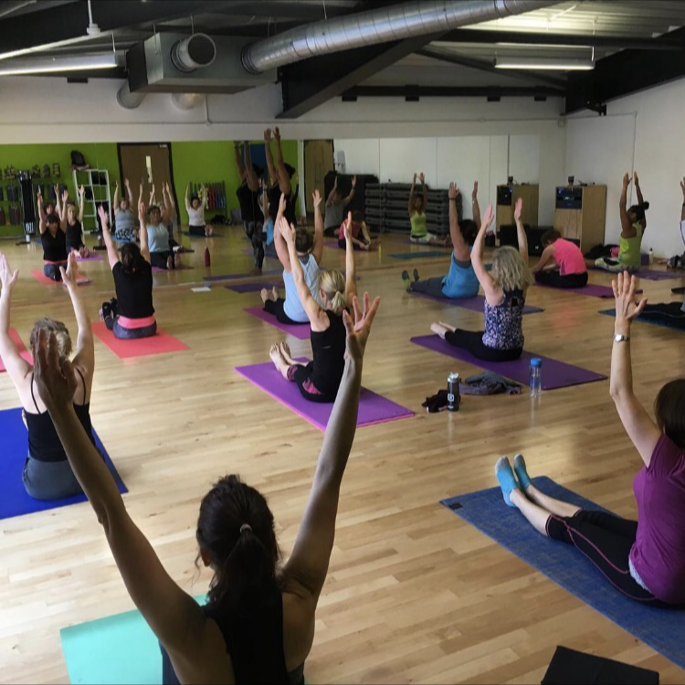 People doing yoga